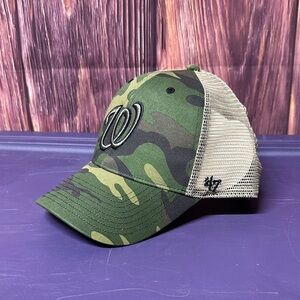 NWT Washington Nationals Camo SnapBack Hat